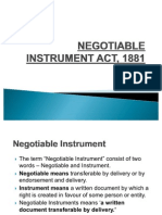 Negotiable Instrument Act, 1881