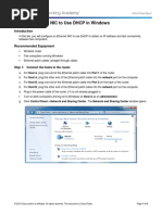 7.4.1.11 Lab - Configure A NIC To Use DHCP in Windows