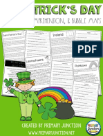 ST Patricks Day Fluency Comprehensionand Bubble Map Sheets