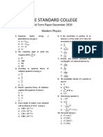 TSC Paper of Modern Physics (BS Physics Paris Road Campus)