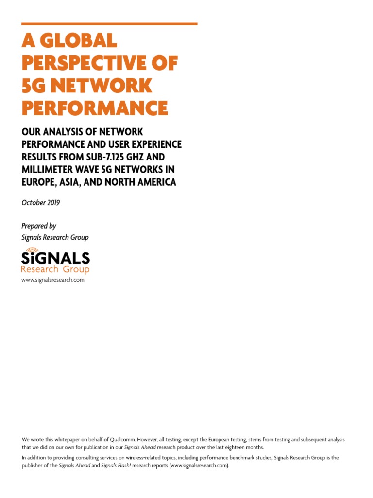 Global 5G Network Performance Analysis | PDF | Lte (Telecommunication ...