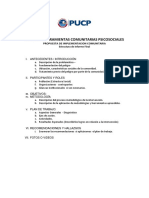 Estructura de Informe - Intervención comunitaria