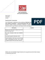 Surat Rekomendasi Oprek Pengurus Miti KM 2019