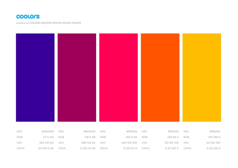 Color Codes and Values Guide | PDF | Home & Garden