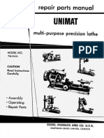 Sears Unimat Parts List