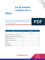 Cronograma de Estudos Matemática Básica