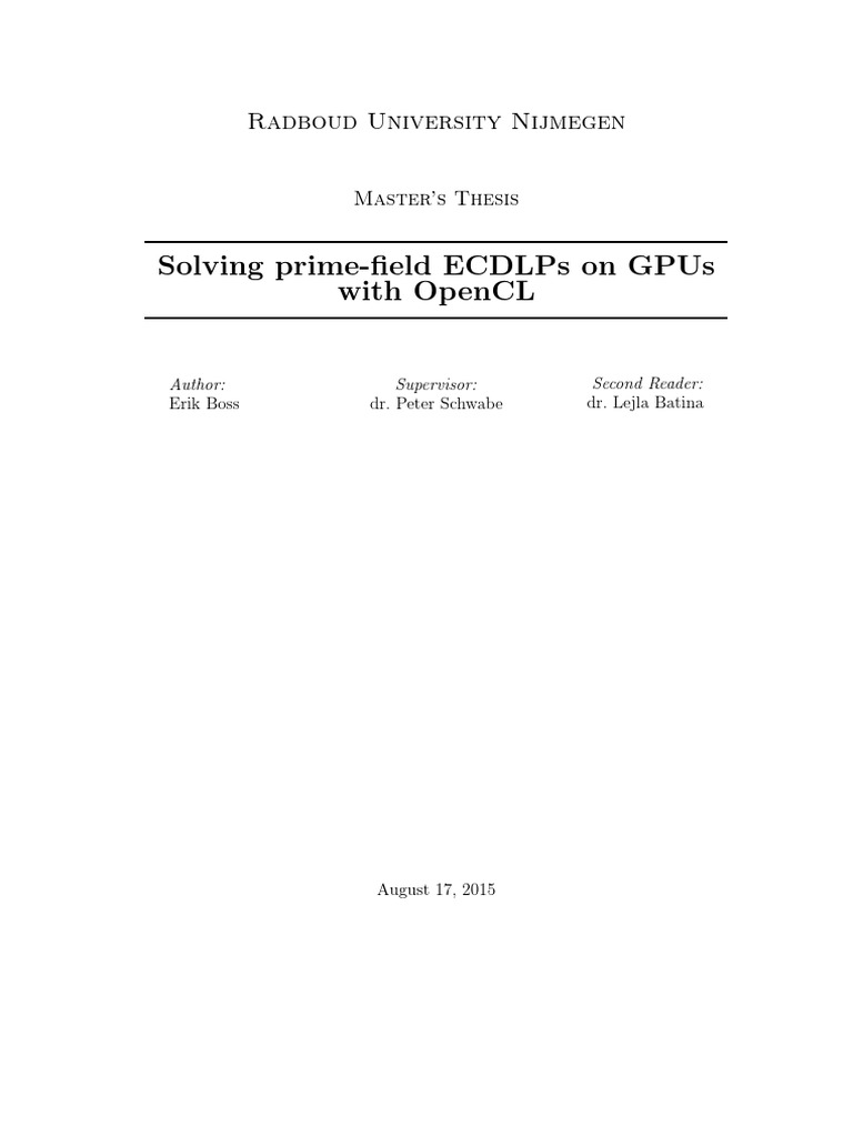 Z Thesis Erikboss Final | PDF | Graphics Processing Unit | Field ...