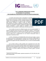 Cicig - CON OCASIÓN DE LA ELECCIÓN DE LA CORTE DE CONSTITUCIONALIDAD - 2010