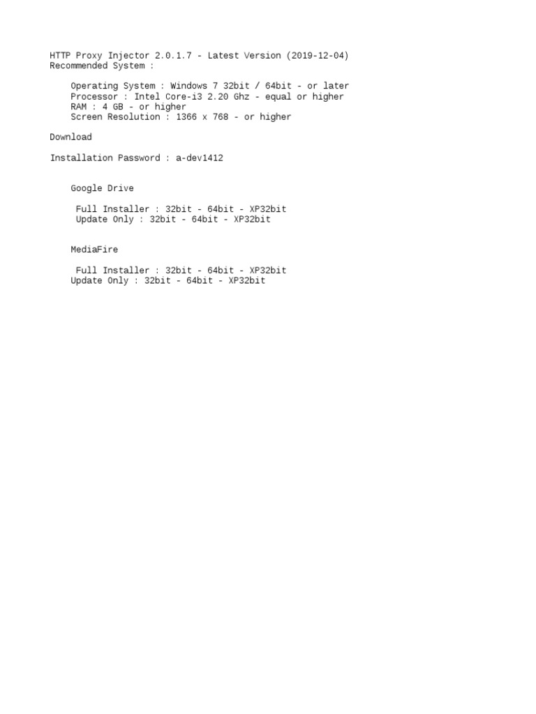 HTTP Proxy Injecter Password | PDF | Games & Activities | Computers