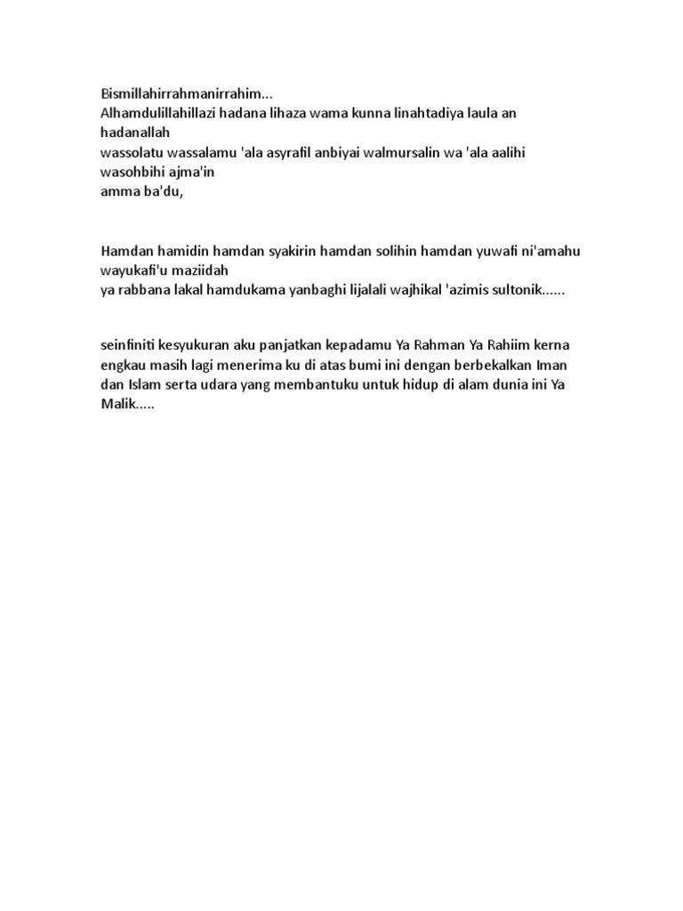 Bacaan Hamdalah Doc