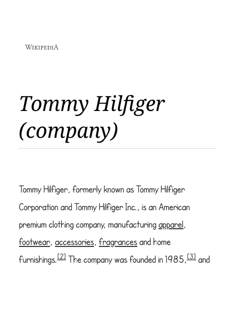 wikipedia tommy hilfiger
