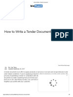 How To Write A Tender Document PDF