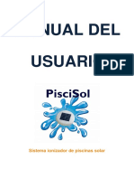 MANUAL DEL USUARIO. Sistema Ionizador de Piscinas Solar PDF
