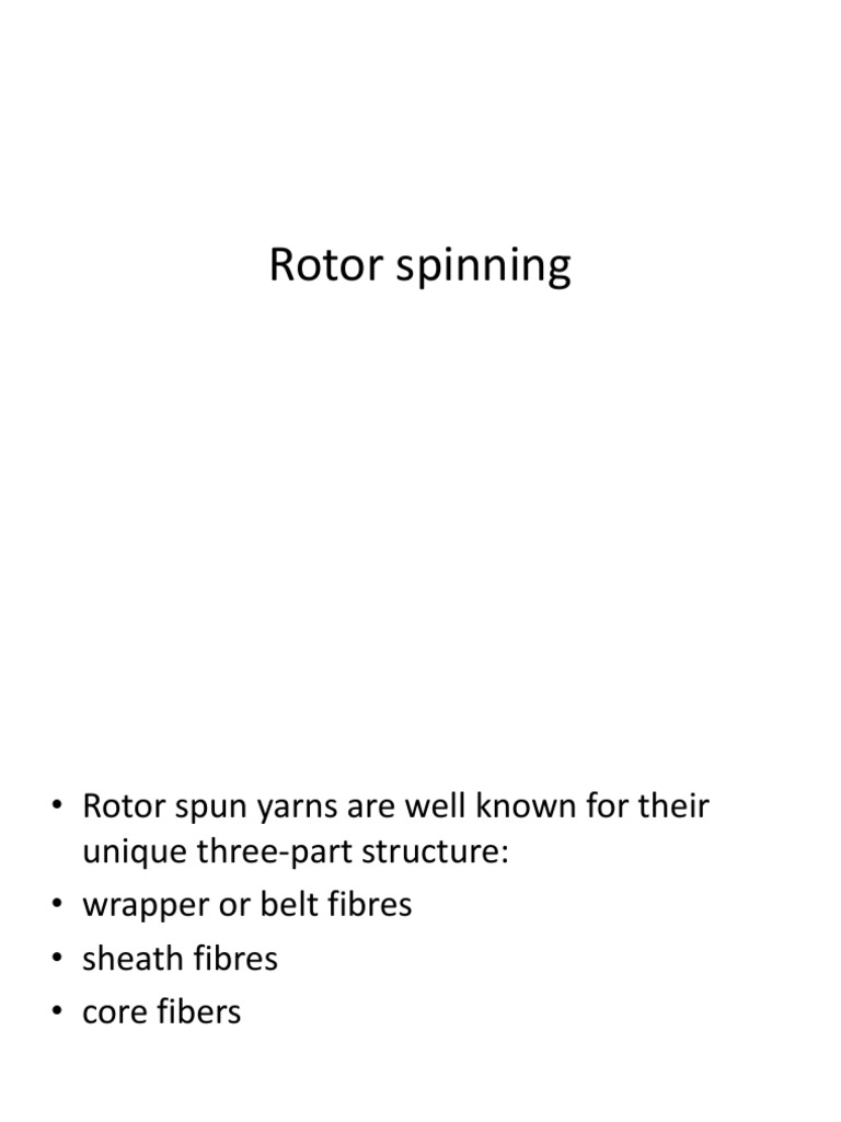 Rotor Spinning POINTS PDF Spinning (Textiles) Yarn