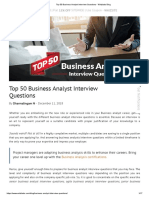 Top 50 Business Analyst Interview Questions - Whizlabs Blog PDF