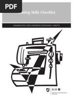 Sewing Skills Checklist PDF