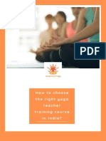 How To Choose The Right Yoga Teacher Training Course in India