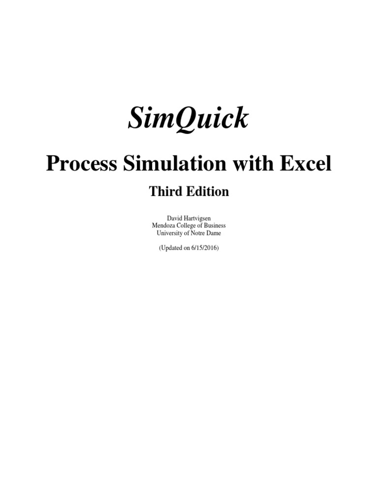 Process Simulation With Excel | PDF | Computer Simulation | Microsoft Excel
