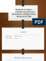 Hubungan Pola Menstruasi Dengan Kejadian Anemia Pada