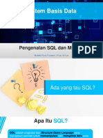 SBD - Pengenalan SQL dan MySQL