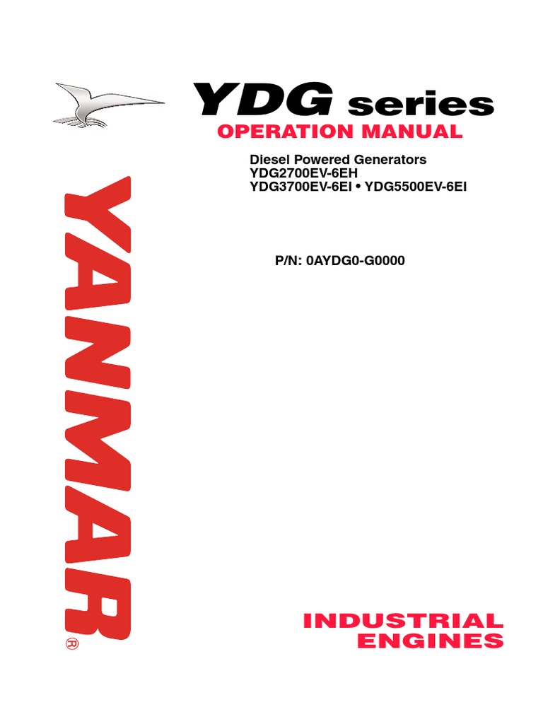 Yanmar YDG3700 Owner and Operations Manual PDF | PDF | Diesel Engine ...