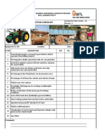 31 Tractor Monthly Inspection Checklist