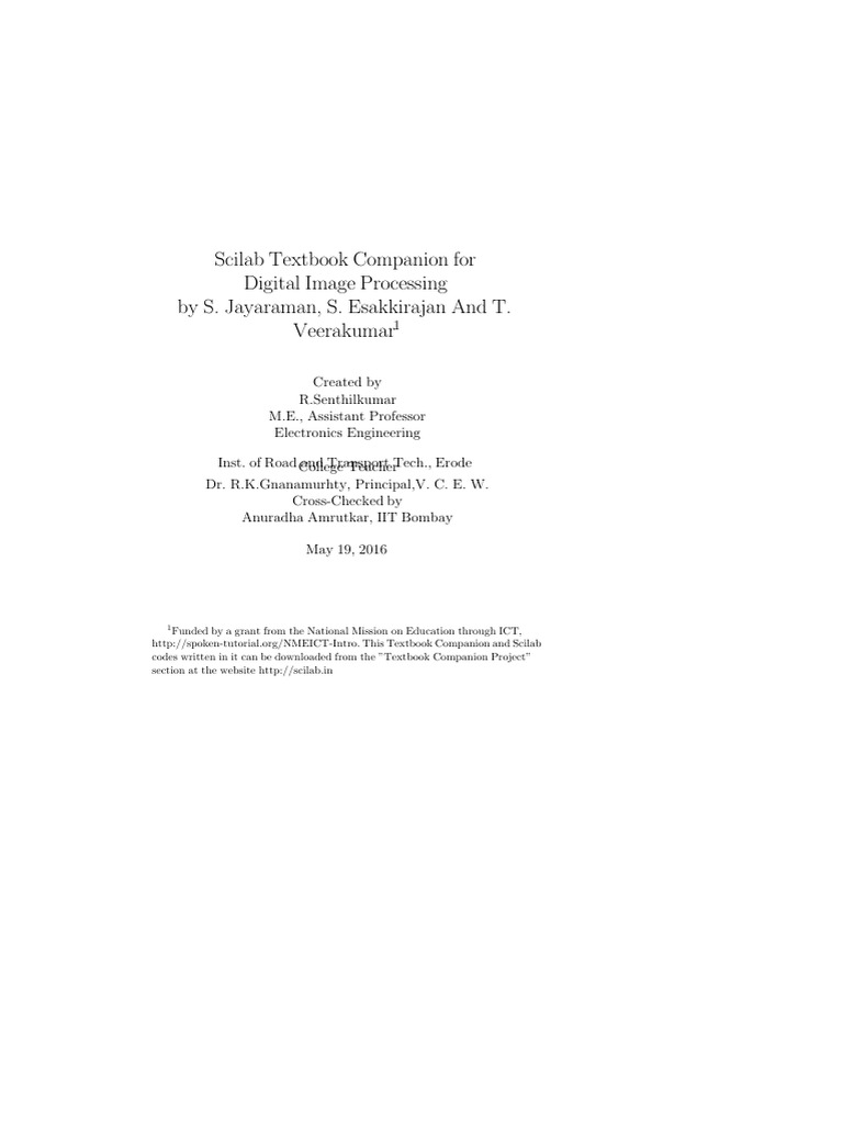 Digital Image Processing S. Jayaraman, S. Esakkirajan and T