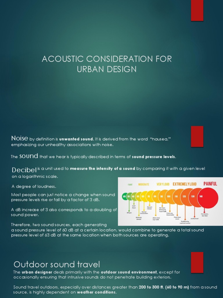 Picture of Acoustic Consideration For Urban Design | PDF | Noise | Sound