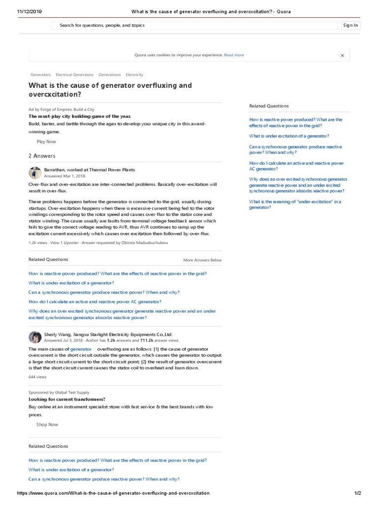 what-is-the-cause-of-generator-overfluxing-and-overcxcitation-quora