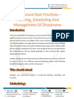 Turnaround Best Practices - Planning, Scheduling and Management of Shutdowns