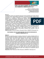 Artigo USO SUSTENTÁVEL DA ÁGUA DIANTE DA RECESSÃO HÍDRICA NA SAMARCO MINERAÇÃO S.A ABM Week PDF