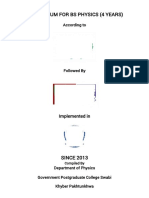 Course Outlines For BS Physics (Sylabous) PDF