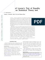 JJ Gawrith - The Impact of Levene's Test