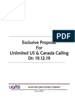 Exclusive Offer For Unlimited US & Canada Calling Plan