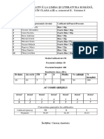 Evaluare SUMATIVĂ LA LIMBA ȘI LITERATURA ROMÂNĂ CL 3 20 Mai 2019