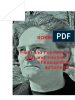 Faith and Holiness at Man and Machine - Philosophical aphorisms by Sorin Cerin