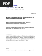Thamy Ayouch - Merleau-Ponty e a psicanálise da fenomenologia da afetividade à figurabilidade do afeto