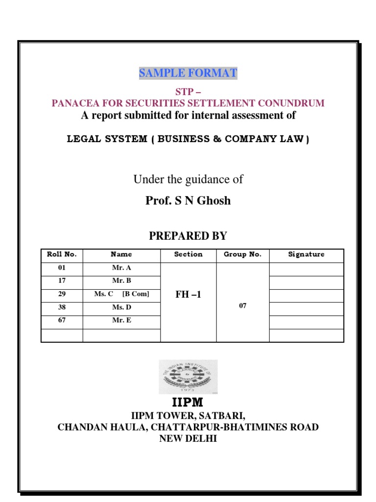 STP: Solution for Securities Settlement | PDF | Securities (Finance ...