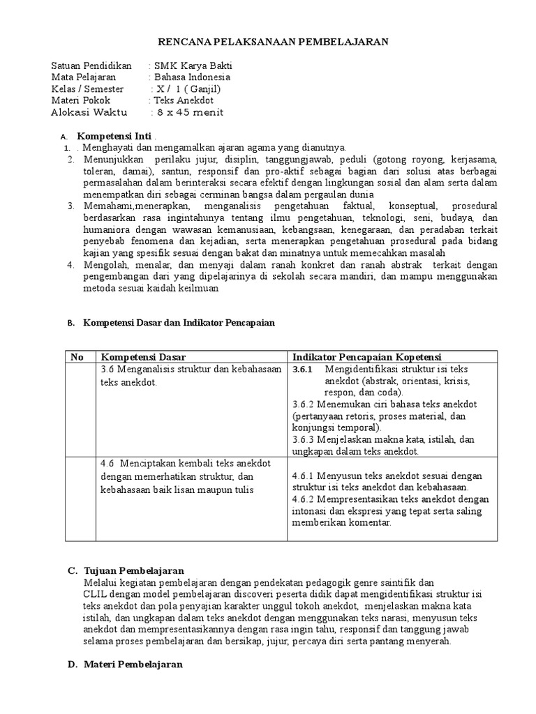Soal Tentang Menciptakan Kembali Teks Anekdot Jejak Belajar