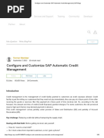 Configure and Customize SAP Automatic Credit Management - SAP Blogs