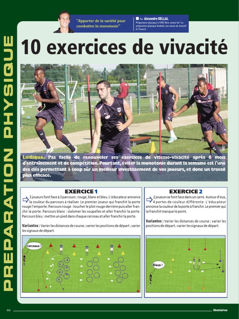 Preparation Physique Football Debut De Saison Pdf 10 Exo de Vivacité | PDF | Des sports | Loisirs
