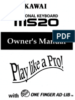 Kawai MS20 Personal Keyboard Manual
