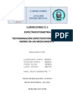 Informe 2 Espectrofotometría PDF