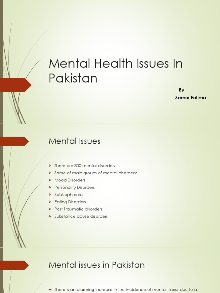 Rising Mental Health Issues in Pakistan | PDF | Self-Improvement