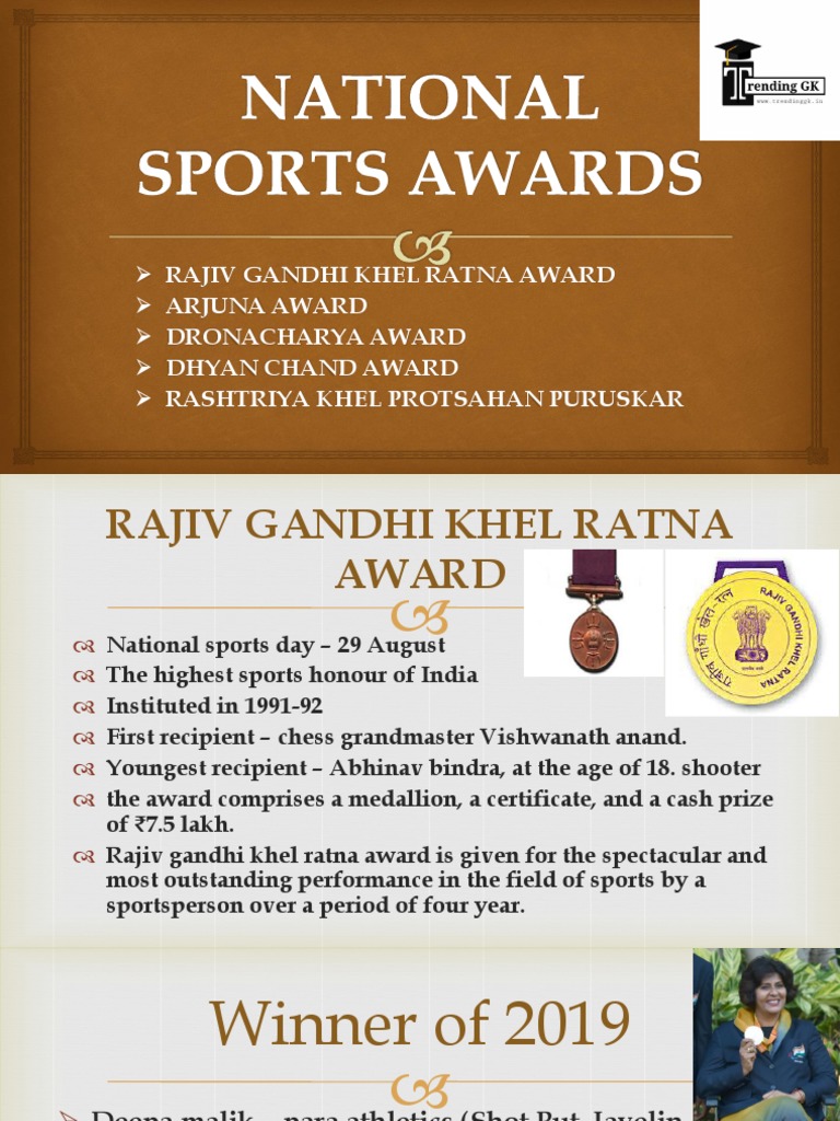 National Sports Awards PDF Sports Sports Awards