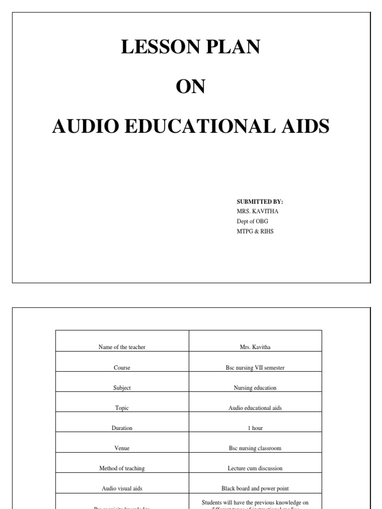 Av Aids PDF Tape Recorder Sound