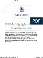 CHSL Tier 1 Papers Quantitative Aptitude 11 July 2019 Morning Shift