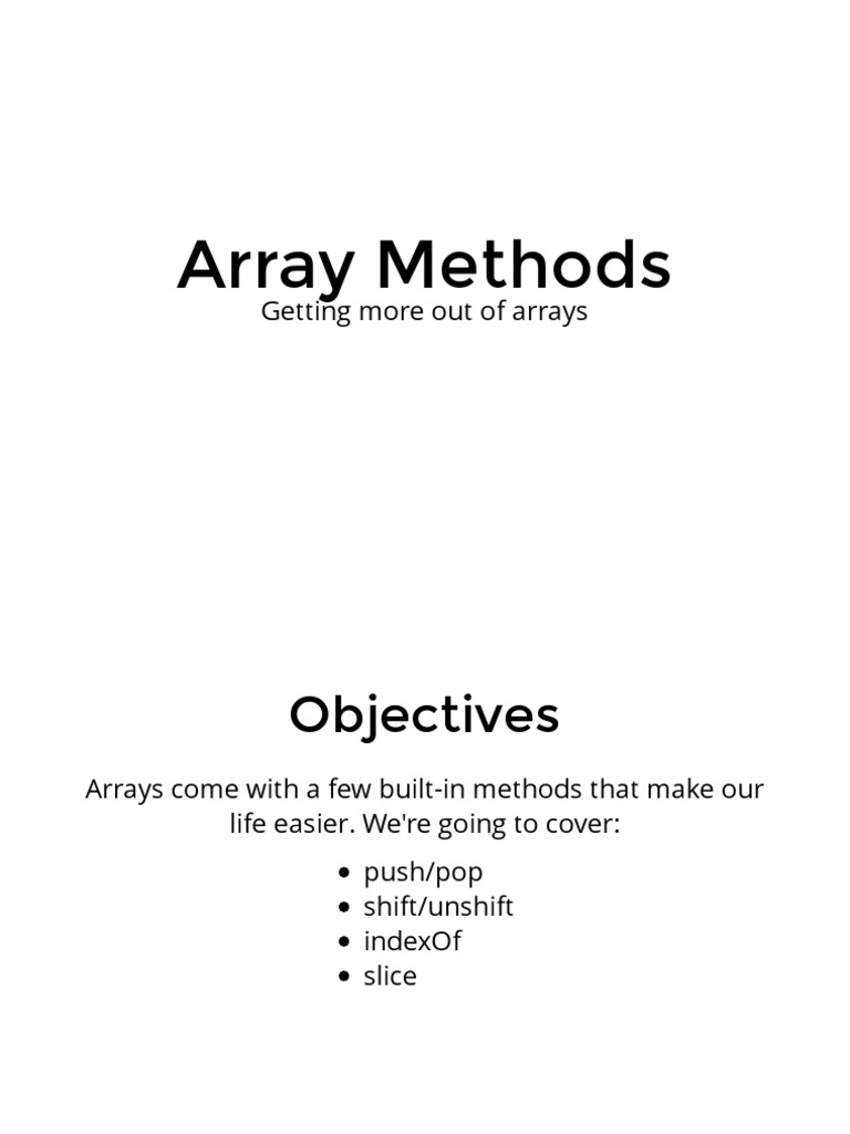 17 Array Methods PDF | Download Free PDF | Lemon | Citrus