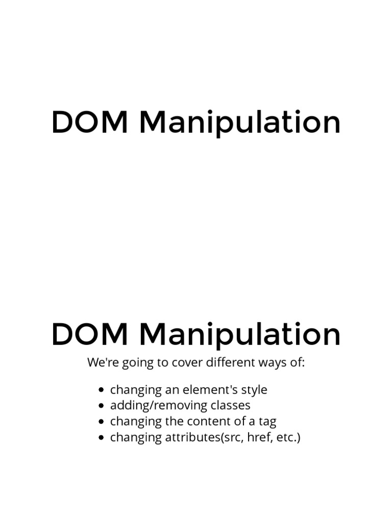 JavaScript DOM Manipulation Techniques | PDF | Html Element | Office ...