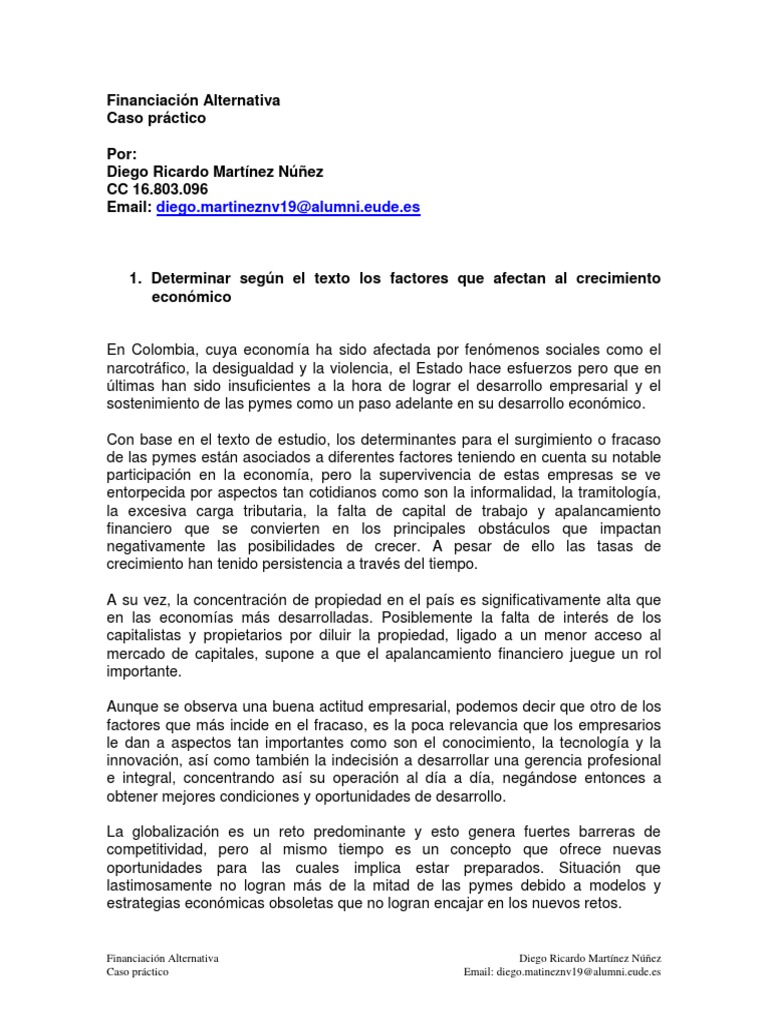 Factores que Afectan el Crecimiento Empresarial | PDF | Capital de ...